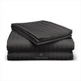 thumbnail image 1 of Js sanders Family King 120x80 4pc Sheet Set 100% Egyptian Cotton 800 Thread Count Breathable & Soft Cooling Hotel Sheets Machine Washable and Fits up to 15'' Deep Pocket Grey Stripe, 1 of 6