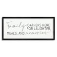 thumbnail image 1 of Family Laughter Meals Memories Phrase Inspirational Graphic Art Black Framed Art Print Wall Art, 1 of 7