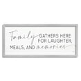 thumbnail image 1 of Family Laughter Meals Memories Phrase Inspirational Graphic Art Gray Framed Art Print Wall Art, 1 of 7