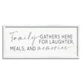 thumbnail image 1 of Family Laughter Meals Memories Phrase Inspirational Graphic Art White Framed Art Print Wall Art, 1 of 7