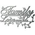 thumbnail image 1 of Family Where Life Begins Love Never Ends Word Sign Metal Wall Decor Home Family Wall Art Decorations for Living Room Bedroom Kitchen Indoor Outdoor Garden 11.8 x 7.9 Inch Silver, 1 of 9