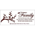 thumbnail image 1 of Family Like Branches on a Tree Wall Vinyl Sticker Saying Decal 32Wx12H Color Options- Burgundy, 1 of 3