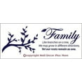 thumbnail image 1 of Family Like Branches on a Tree Wall Vinyl Sticker Saying Decal 32Wx12H Color Options - Deep Blue, 1 of 3