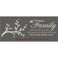 thumbnail image 1 of Family Like Branches on a Tree Wall Vinyl Sticker Saying Decal 32Wx12H Color Options - Warm Grey, 1 of 3