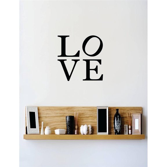 Family Love Beautiful Love Wall Decal Decoration Word Love Text Lovely Lettering Lasts Years and Easily Removable - Size: 10 In(W) x 10 In(H)