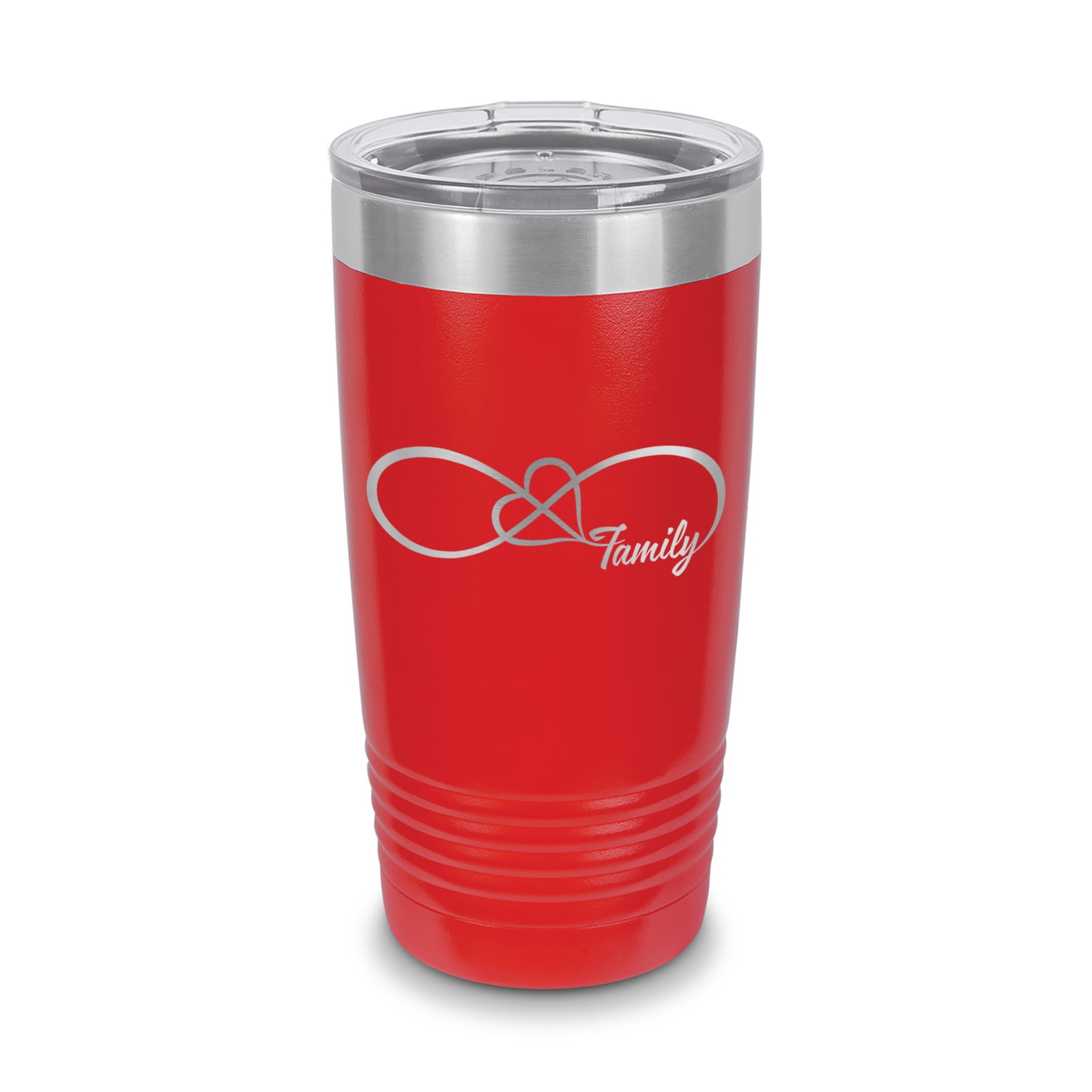 Family Love Heart Infinity Forever Symbol Tumbler 20 oz Laser