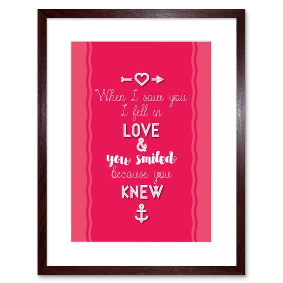 Family Love Smiled You Knew Framed Wall Art Print
