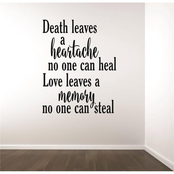 Family Love leaves a Memory Lovely Quotes & Sayings Wall Decal Decoration Lovely Memorial Quote by Richard Puz Lasts Years and Easily Removable - Size: 5 In(W) x 10 In(H)