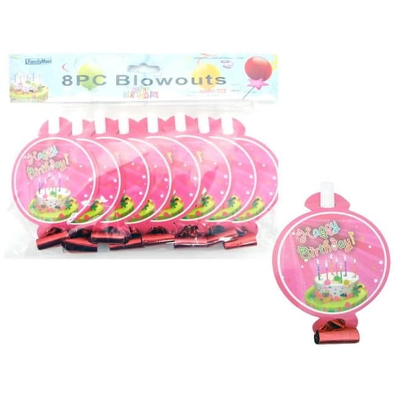 Family Maid 30184D 7 in. Happy B-Day Opp Bag Plus Head Blowout - 8 Piece - Pack of 144