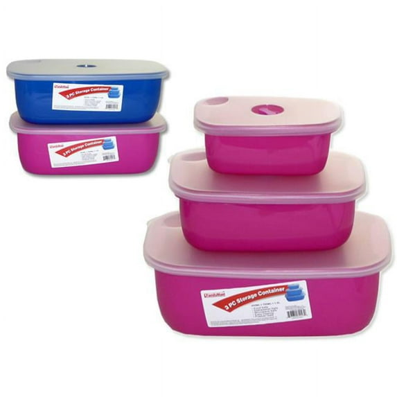 Family Maid 62043E 300 & 700 ml 1.5 ltr Rectangle Storage Container, Assorted Color - Pack of 48