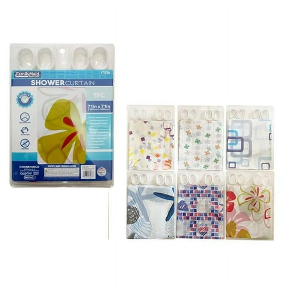 Family Maid  71 x 71 in. Peva Shower Curtain - Pack of 72