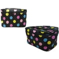 thumbnail image 1 of Family Maid 93008 8 x 5 x 4.3 in. Polka Dot Cosmetic Bag, Black - 20 x 13 x 11 cm - Pack of 144, 1 of 1