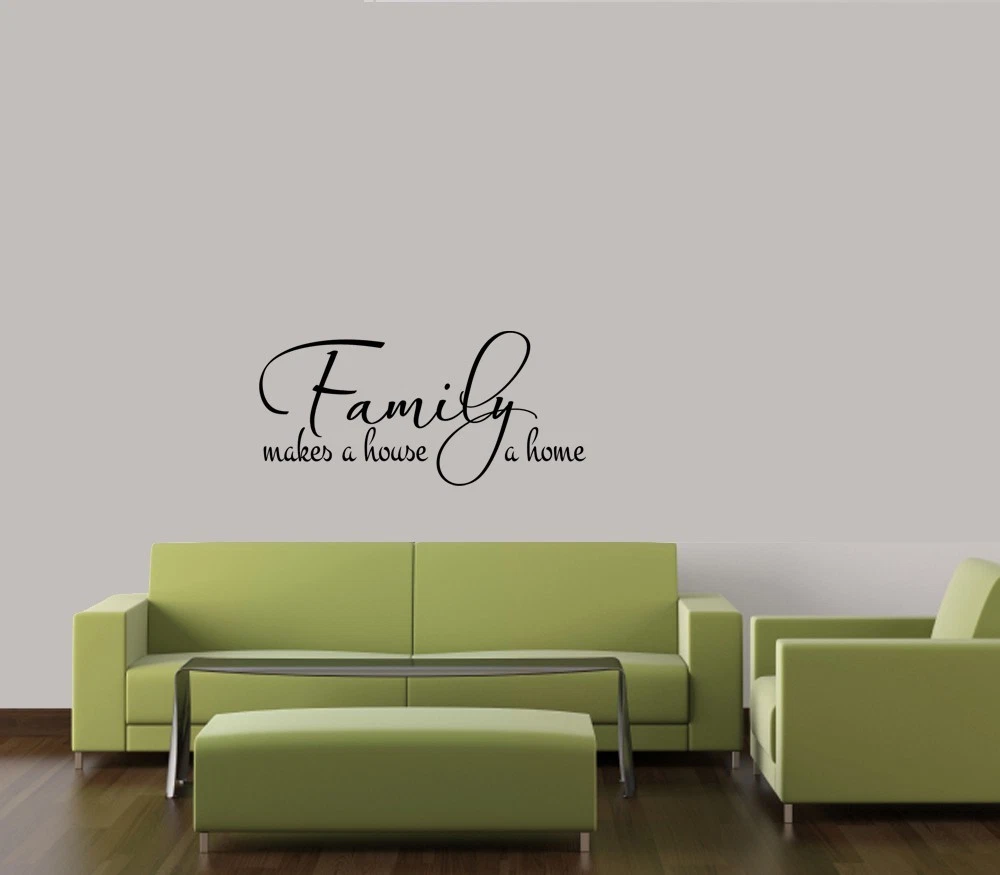 Family Makes A House A Home Vinyl Wall Art Decal Lettering Sticker ...