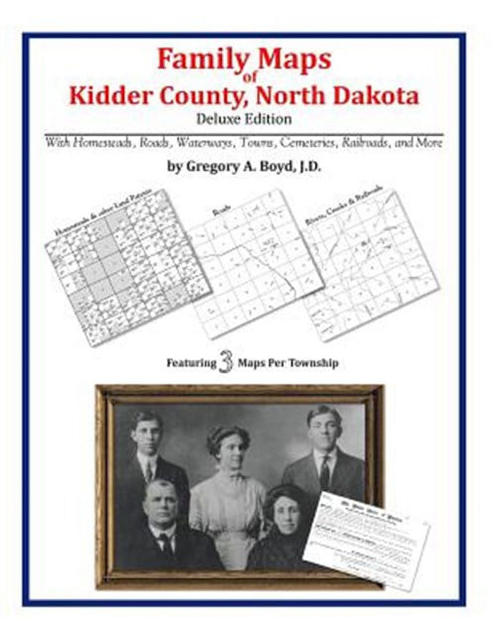 Family Maps of Kidder County, North Dakota (Paperback)