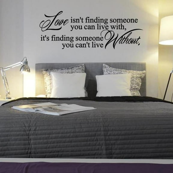 Family Marriage Quote Wall Sticker Love Isn't Finding Someone You Can Live With Custom Love Quote Wall Decal Bedroom Decor 57x22cm