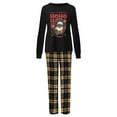 thumbnail image 1 of Family Matching Autumn Winter Black Santa Pajama Set Family Home Suit Christmas Top and Pants Two Piece Ensemble for Moms, 1 of 5