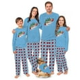 thumbnail image 1 of Family Matching Christmas Bowling Pajama Set, Light Blue Festive Bowling Pin with Red Ball Pattern, 1 of 7