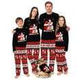 thumbnail image 1 of Family Matching Christmas Bowling Pajama Set, Santa Hat Bowling Ball Design with Festive Red, 1 of 7