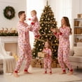 thumbnail image 1 of Family Matching Christmas Pajama Set Christmas Pattern Long Sleeve Tops Elastic Waist Pants, 1 of 10