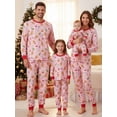 thumbnail image 1 of Family Matching Christmas Pajama Set, Christmas Tree Print Long Sleeve Tops Elastic Waist Pants for Fall Winter, 1 of 10