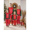 thumbnail image 1 of Family Matching Christmas Pajama Set, Letter Print Long Sleeve Tops Elastic Waist Pants Sleepwear Outfits, 1 of 10