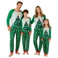 thumbnail image 1 of Family Pajamas Matching Set Christmas Tree Print Long Sleeve Tops Elastic Pants Loungewear Sleepwear, 1 of 10