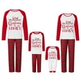 thumbnail image 1 of Family Matching Christmas Pajamas, Baby Romper/Dog Clothes/Letter Pattern Long Sleeve Tops and Plaid Pants Sleepwear Set, 1 of 6