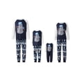 thumbnail image 1 of Family Matching Christmas Pajamas, Baby Romper/Letter Print Long Sleeve Tops + Stripe Snowflake Snowman Print Pants Loungewear, 1 of 8