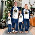 thumbnail image 1 of Family Matching Christmas Pajamas Blue Plaid with On the Naughty List Design, Sizes NB to 6XL with Pet Outfit, 1 of 7