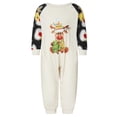 thumbnail image 1 of Family Matching Christmas Pajamas Cartoon Reindeer Print Long Sleeved Tops Trousers/Romper Sleepwear Outfits, 1 of 9