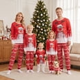 thumbnail image 1 of Family Matching Christmas Pajamas Long Sleeve Crewneck Reindeer Print Holiday Sleepwear Loungewear, 1 of 9