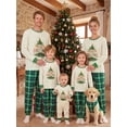 thumbnail image 1 of Family Matching Christmas Pajamas Long Sleeve Tops and Plaid Pants, 1 of 9
