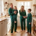 thumbnail image 1 of Family Matching Christmas Pajamas Plaid Long Sleeve Tops and Pants Sleepwear Set, 1 of 10