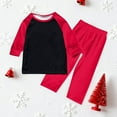 thumbnail image 1 of Family Matching Christmas Pajamas Plus Size Xmas Pjs Mathching Set Crewneck Long Sleeve Tops and Bottoms Holiday Family Sleepwear 2 Piece Festival Loungewear for Men Women, 1 of 6