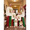 thumbnail image 1 of Family Matching Christmas Pajamas Reindeer Long Sleeve Tops Plaid Pants, 1 of 10