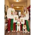 thumbnail image 1 of Family Matching Christmas Pajamas Reindeer Long Sleeve Tops Plaid Pants, 1 of 9