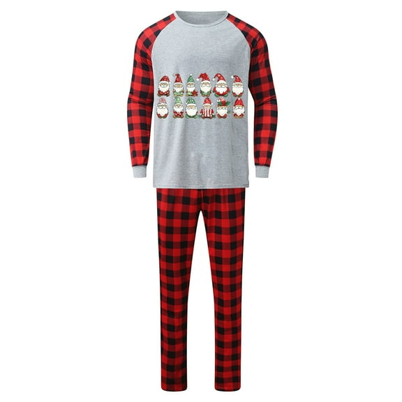 Family Matching Christmas Pajamas Set Holiday Homewear 2 Piece Set Family Matching Christmas Print Long Sleeve Pajamas Sleepwear My Items