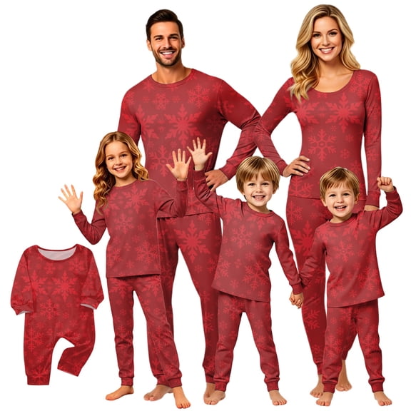 Family Matching Christmas Pajamas Set, Holiday PJs Sleepwear Loungewear for Men/Women/K'ids/B'aby