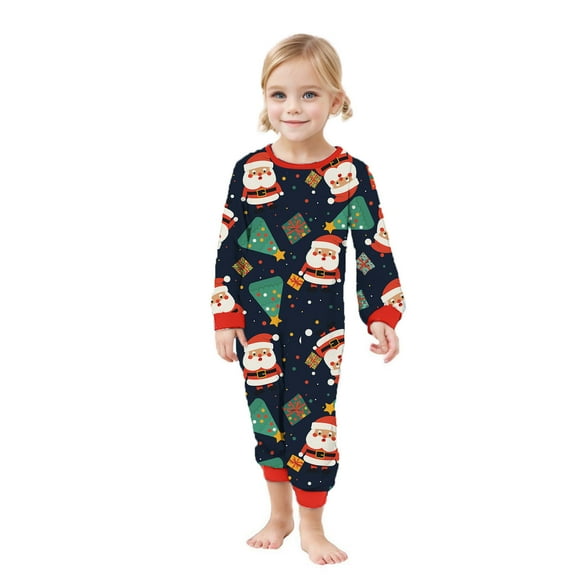 Family Matching Christmas Pajamas Set Matching Christmas Pajamas Set for Family Holiday Photos Long Sleeve 2 Piece Sleepwear Homewear PJs with Fun Print My Items