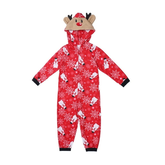 Family Matching Christmas Pajamas Set Outfits Long Sleeve Elk Printed Tops Plaid Pants Sleepwear