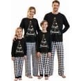 thumbnail image 1 of Family Matching Christmas Pajamas Set Plaid and Letter Print Holiday Pajamas Sleepwear Loungewear, 1 of 10