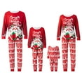 thumbnail image 1 of Family Matching Christmas Pajamas Set, Santa Print Long Sleeve Tops and Stretch Casual Pants Sleepwear, 1 of 7