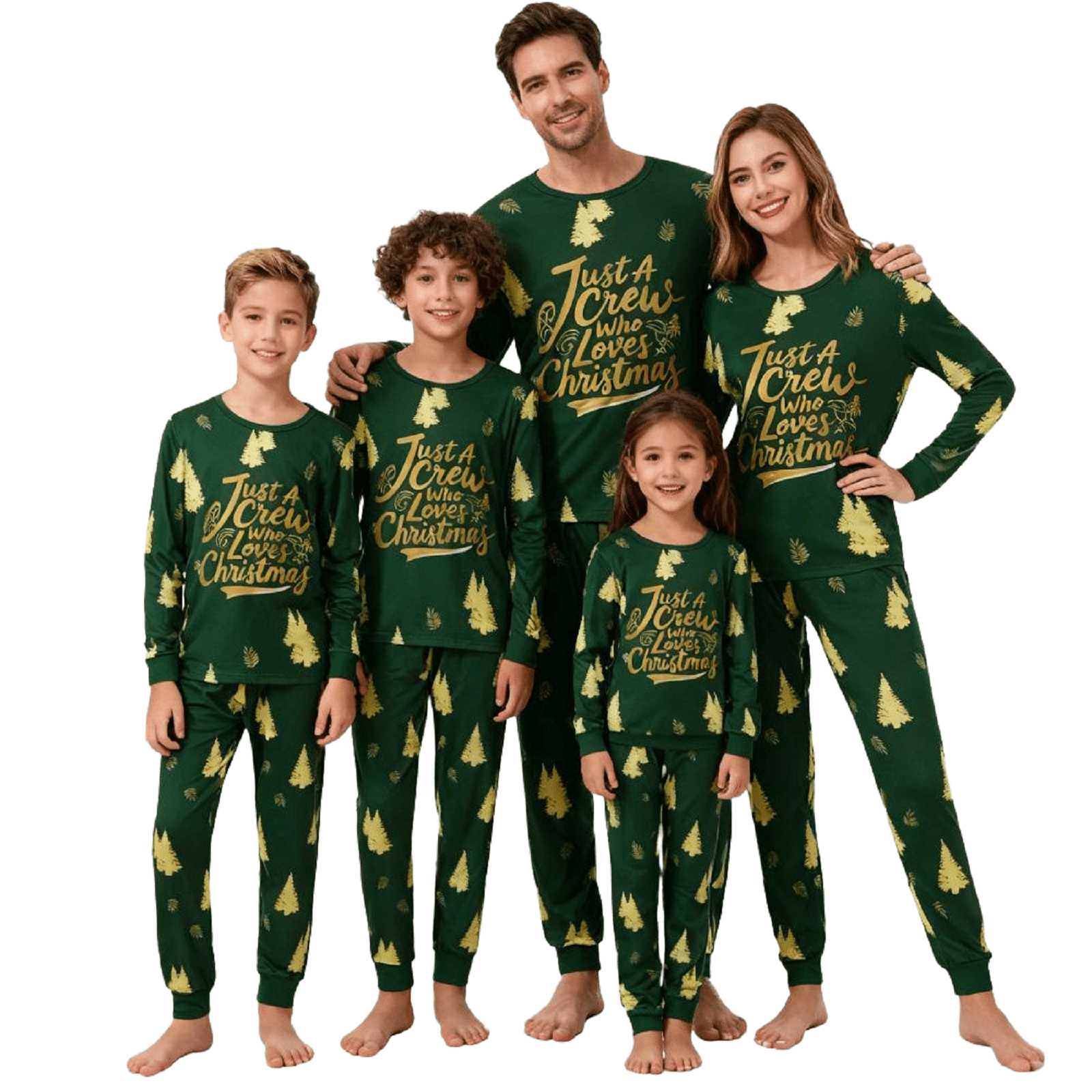 Family Matching Christmas Pajamas Set Tree and Letter Print Pajamas ...