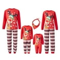 thumbnail image 1 of Family Matching Christmas Pajamas Set, Xmas Tree Letter Print Round Neck Long Sleeve Tops Plaid Long Pants for Parents Kids, 1 of 10
