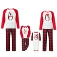 thumbnail image 1 of Family Matching Christmas Pajamas Sets Long Sleeve Snowman Print Tops + Plaid Pants or Long Sleeve Patchwork Jumpsuit, 1 of 7