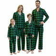 thumbnail image 1 of Family Matching Christmas Pajamas Sets Plaid Long Sleeve Button Down Shirt Top And Pants for Family Women Men Kids Baby Xmas Pjs Jammies Loungewear, 1 of 7