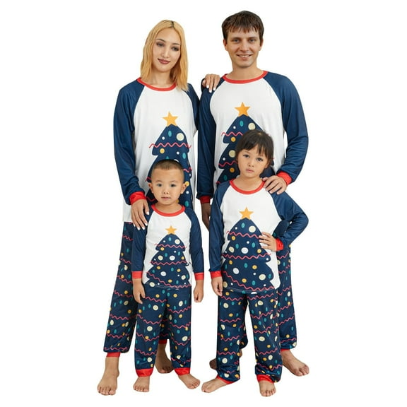 Family Matching Christmas Pajamas for Adults, Teens and Baby Holiday Parent-Child Outfits Sleepwear Homewear