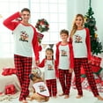 thumbnail image 1 of Family Matching Christmas Pajamas with Red Plaid Pants and Holy Cow Design, Sizes NB to 6XL with Pet Outfit, 1 of 7