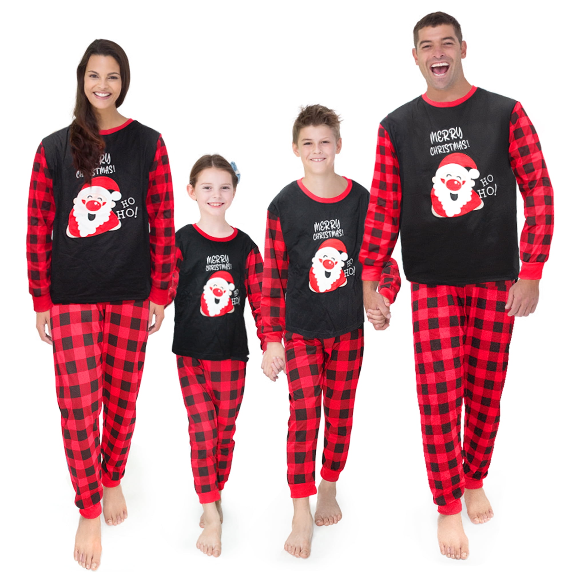 Family Matching Christmas Pyjamas Set, Xmas Santa Claus PJs Winter ...