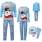 ARGULVTI Family Matching Christmas Snowman Pajamas Set PJs Xmas Gift Sleepwear Nightwear Outfit Clothes